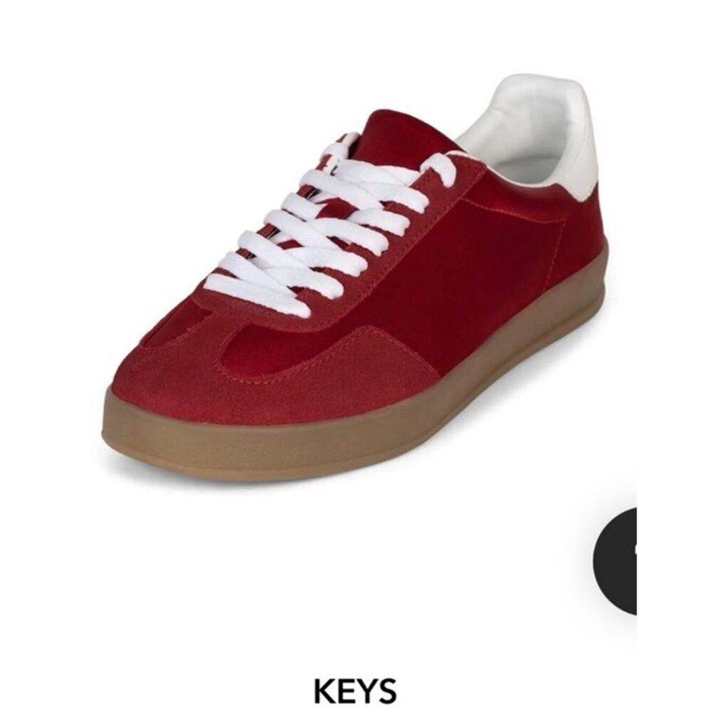JEFFREY CAMPBELL KEYS RED SATIN SNEAKERS - Size 8 US
